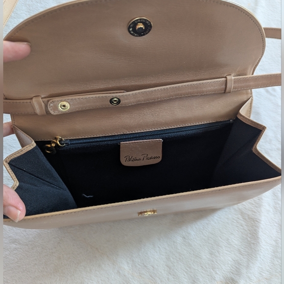 Rare Vintage Paloma Picasso Beige Shoulder Bag  Collectible